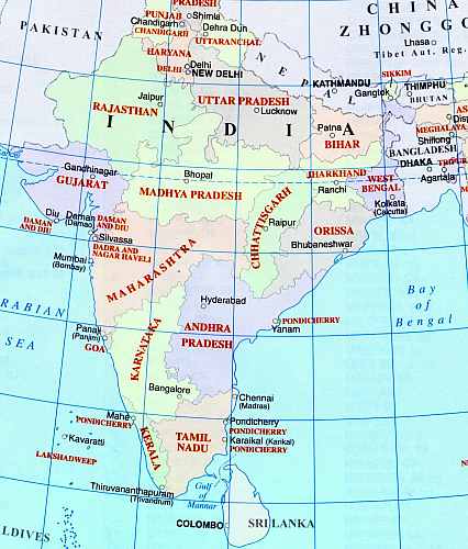 Indien- Bundesstaaten (37565 Byte)